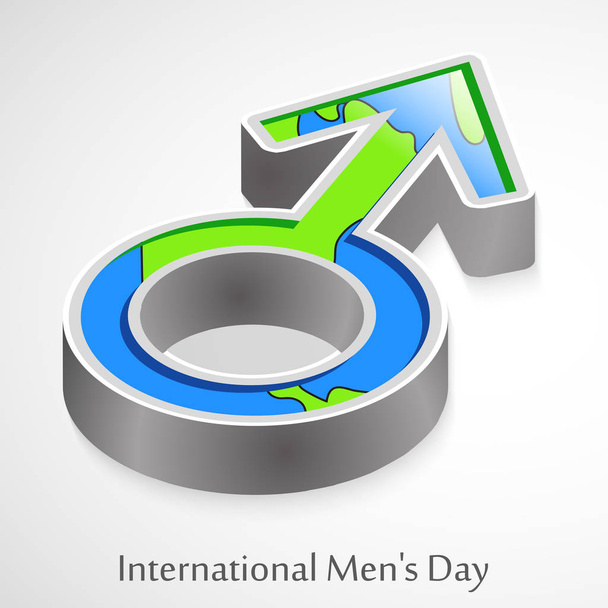 иллюстрация фона Международного дня мужчин
 - Вектор,изображение