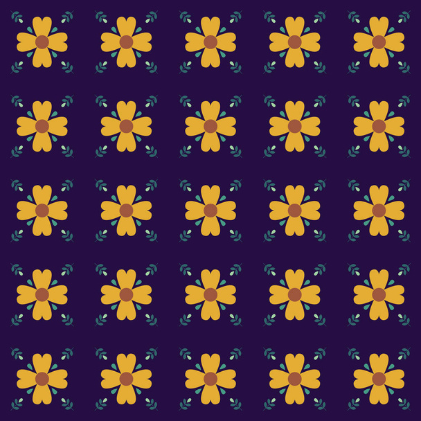 Seamless floral pattern - Vektör, Görsel