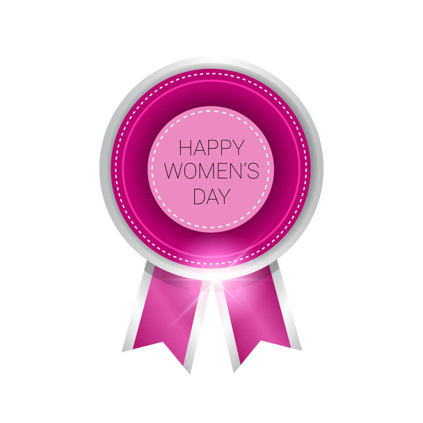 8 March International Women Day Greeting Card Icon - Vector, Imagen