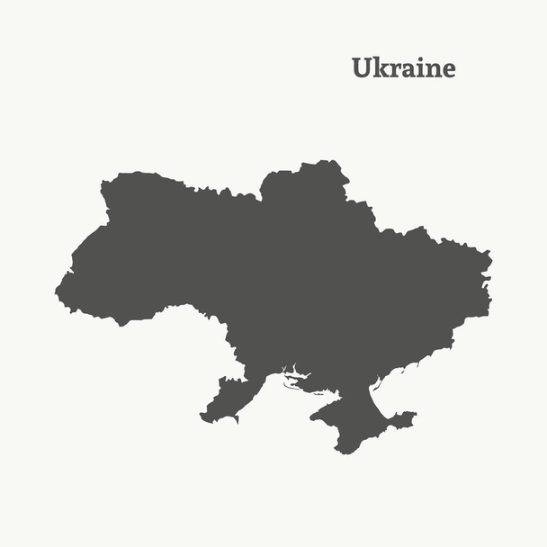Контур карту України. Векторні ілюстрації. - Вектор, зображення