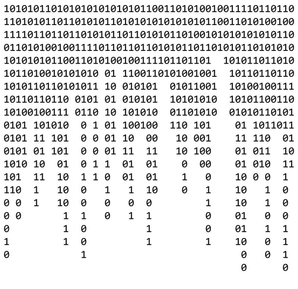 δυαδικό κώδικα μηδέν όμορφα υπόβαθρο μία μήτρα λευκό πανό wa - Διάνυσμα, εικόνα