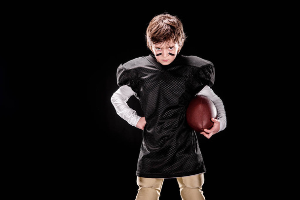 Garçon jouant au football américain
 - Photo, image