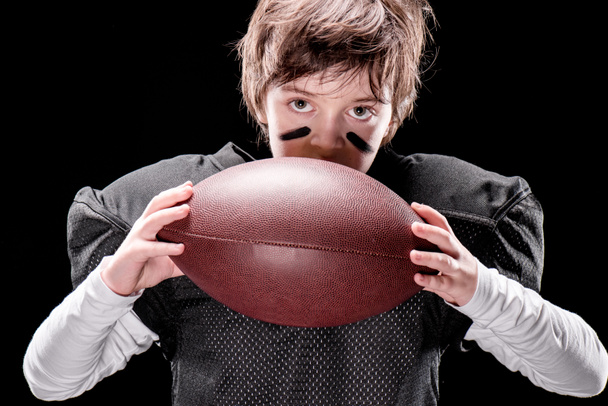 Boy playing american football - Foto, Imagem