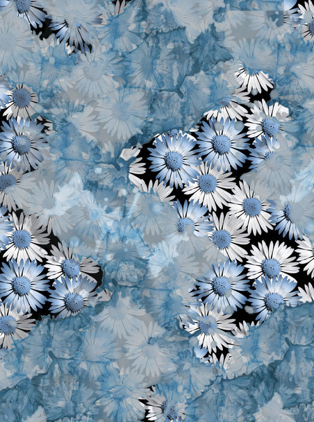 花柄エスニック敷物カーペット - 写真・画像