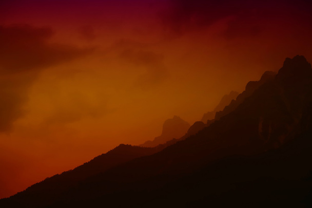 Sonnenuntergang in den Dolomiten - shout tirol, italien - Foto, Bild
