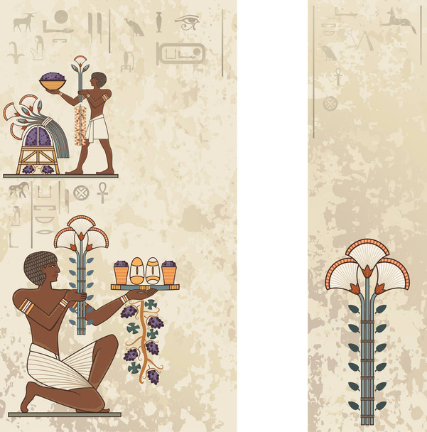 altägyptischer Hintergrund - Vektor, Bild