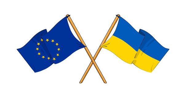 Unión Europea y Ucrania alianza y amistad
 - Foto, Imagen