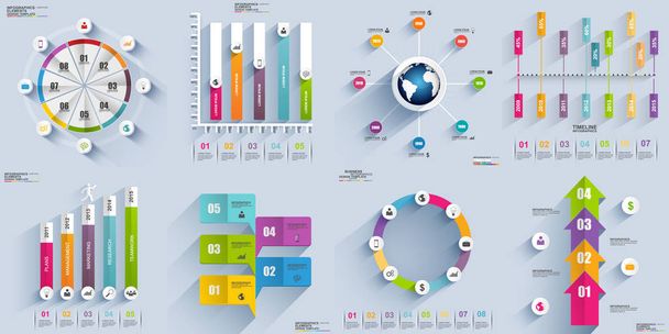 Infographic elementen data visualisatie - Vector, afbeelding