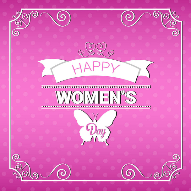 8 March International Women Day Greeting Card - Vecteur, image