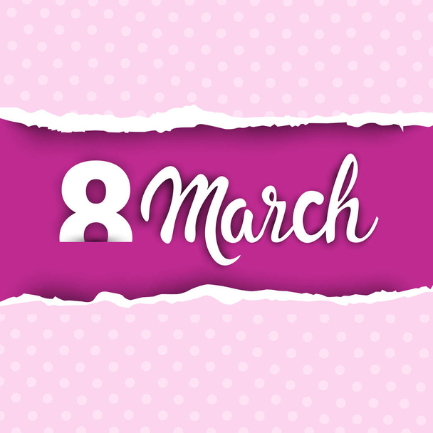 8 March International Women Day Greeting Card - Вектор,изображение