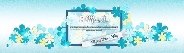 8 March International Women Day Greeting Card - Vektör, Görsel