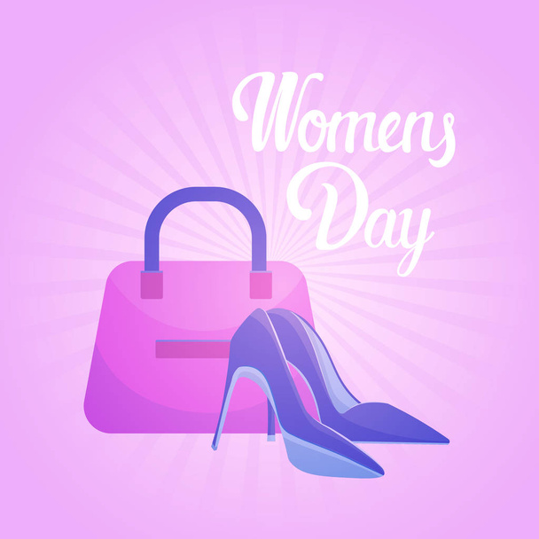 8 March International Women Day Greeting Card - Vector, afbeelding