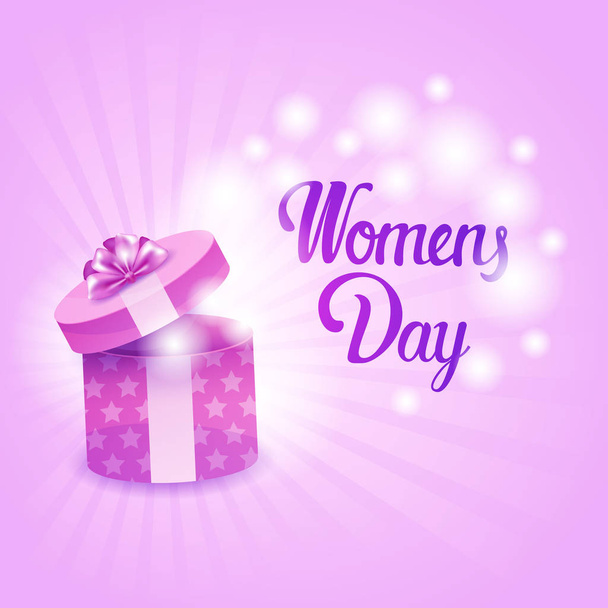 8 March International Women Day Greeting Card - Vector, Image