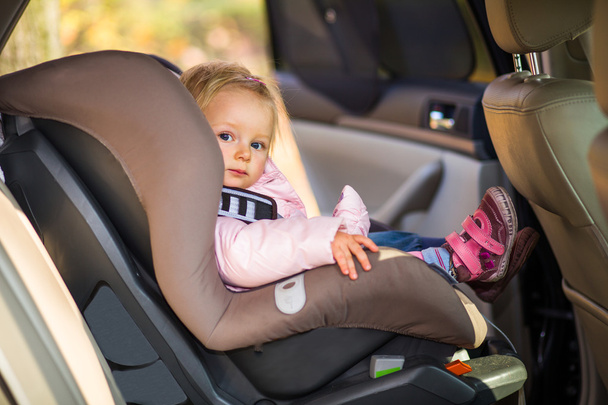 Infant baby girl in car seat - Foto, imagen