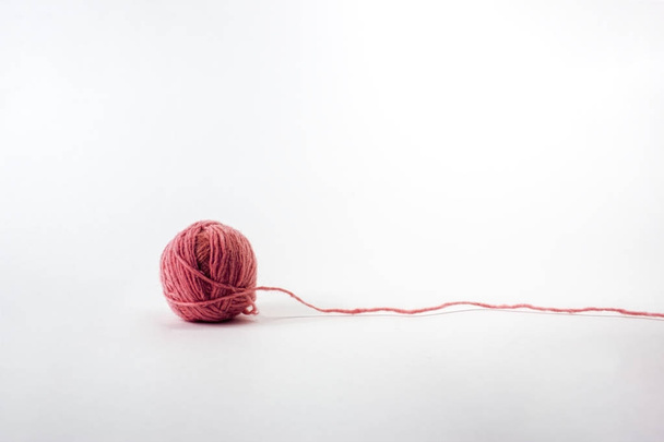 ball of yarn for knitting isolated on white background - 写真・画像