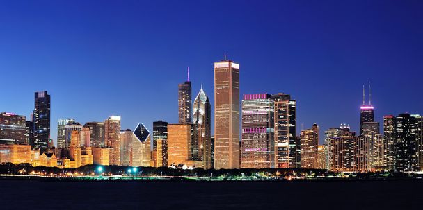 Chicago night panorama - Photo, Image