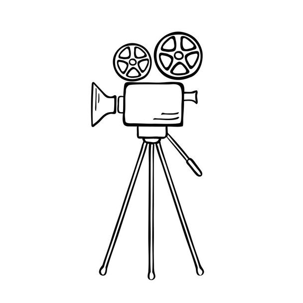 Film kamery vektorové skici - Vektor, obrázek