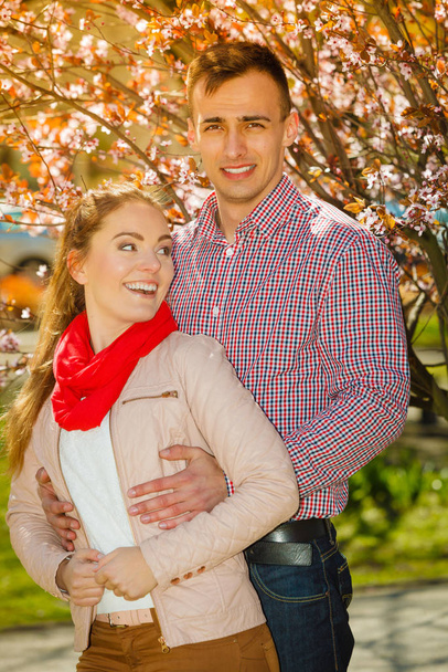 Happy couple having romantic date in park - Foto, Imagem