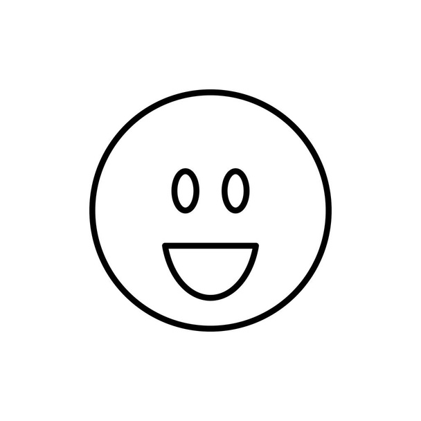 Sonrisa emoticono de dibujos animados
 - Vector, Imagen