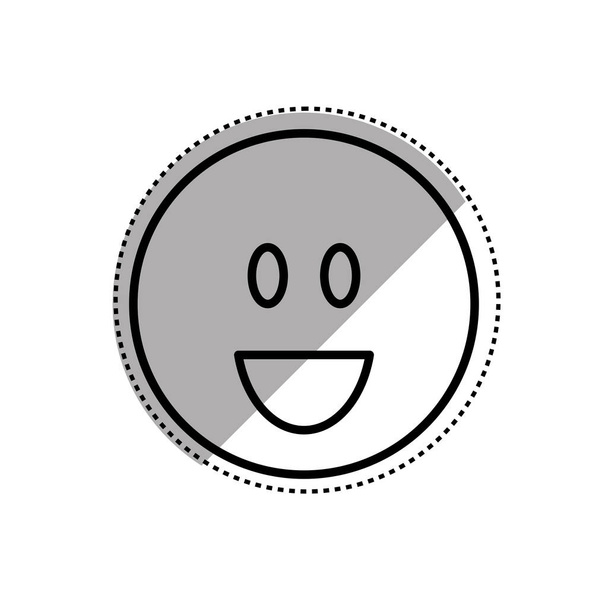 Smile-emoticon cartoon - Vector, afbeelding