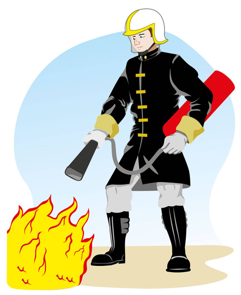 Man Occupation Fireman person  - Vector, Image