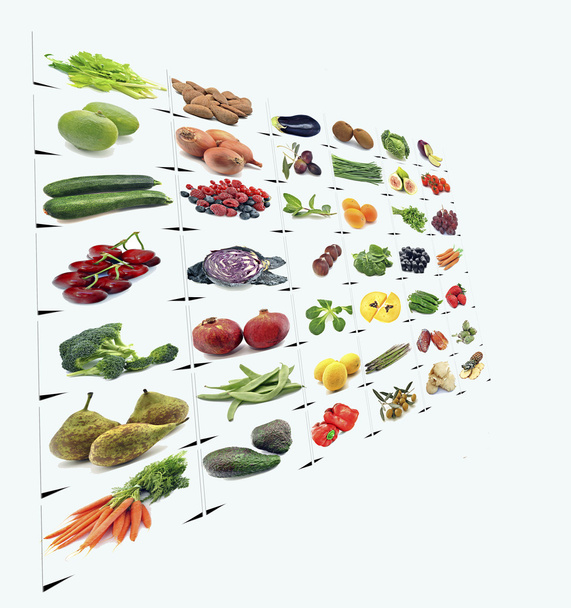 Nástěnná malba z ovoce a zeleniny - Fotografie, Obrázek