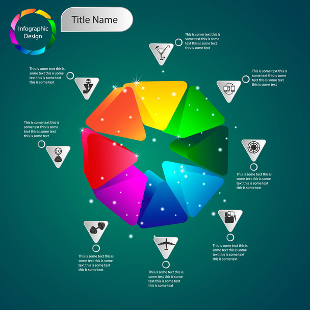 цветная объемная информационная графика для бизнеса
 - Вектор,изображение