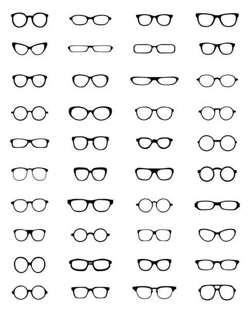 siluetas de gafas graduadas
 - Vector, imagen