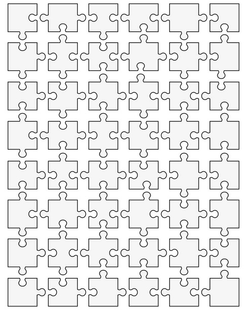 afzonderlijke onderdelen van witte puzzel - Vector, afbeelding