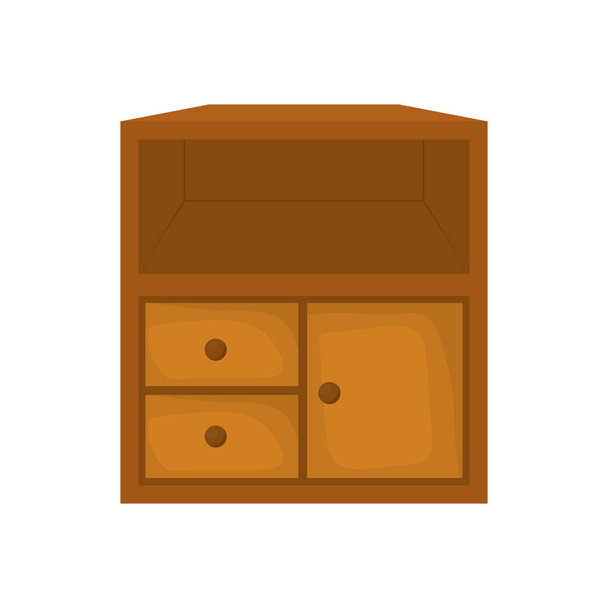 Μικρό ξύλινο ντουλάπι - Διάνυσμα, εικόνα