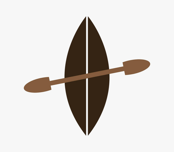 icona della canoa illustrata su sfondo bianco
 - Vettoriali, immagini
