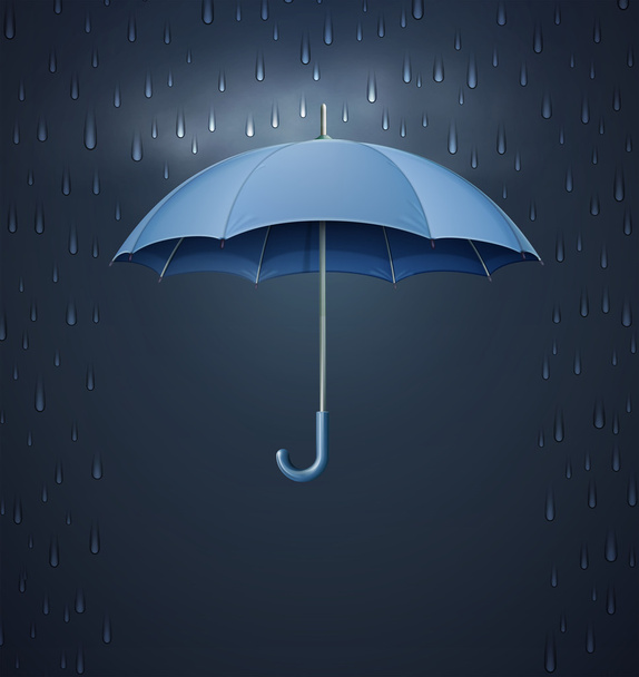 Umbrella with heavy fall rain - Foto, Imagem