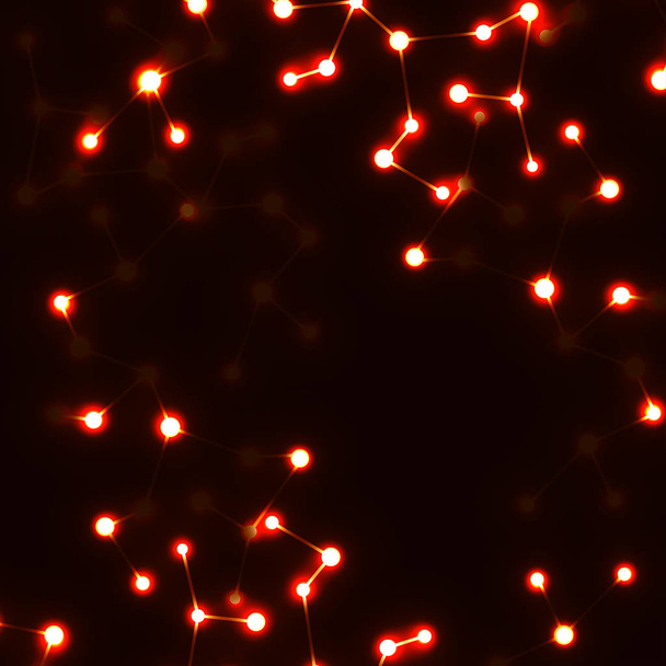 Νέον μοριακή δομή του Dna, αφηρημένη λαμπερό φόντο - Διάνυσμα, εικόνα