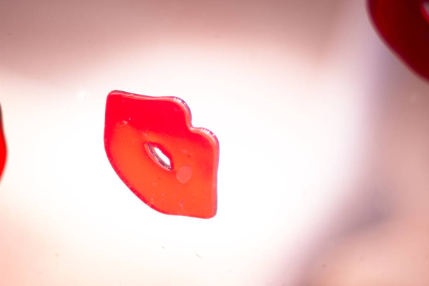 Red lips lipstick abstract - Photo, image