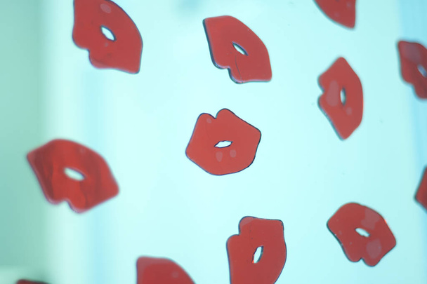 labios rojos lápiz labial abstracto
 - Foto, imagen