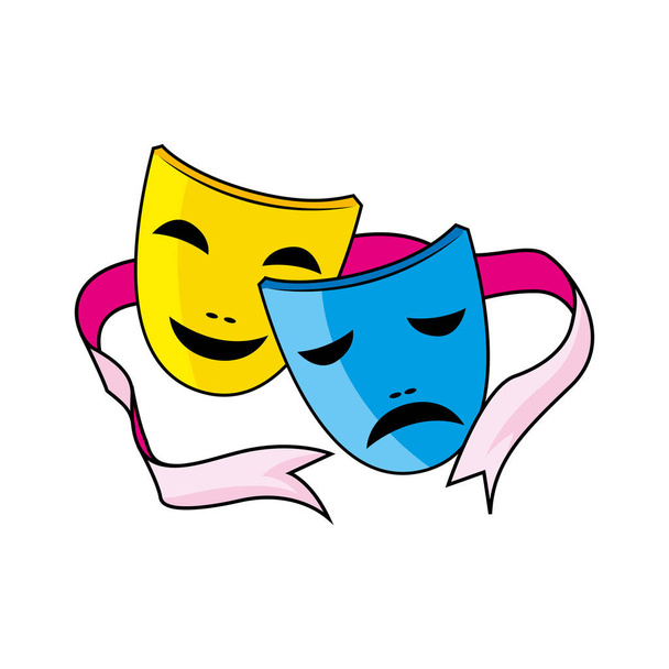 drama mask illustration design - Vector, Image