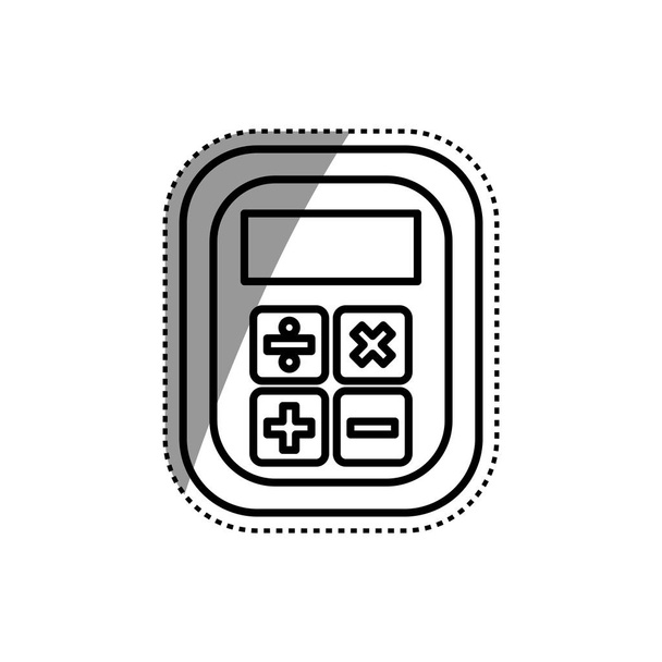 Calculator device isolated - Vector, Image