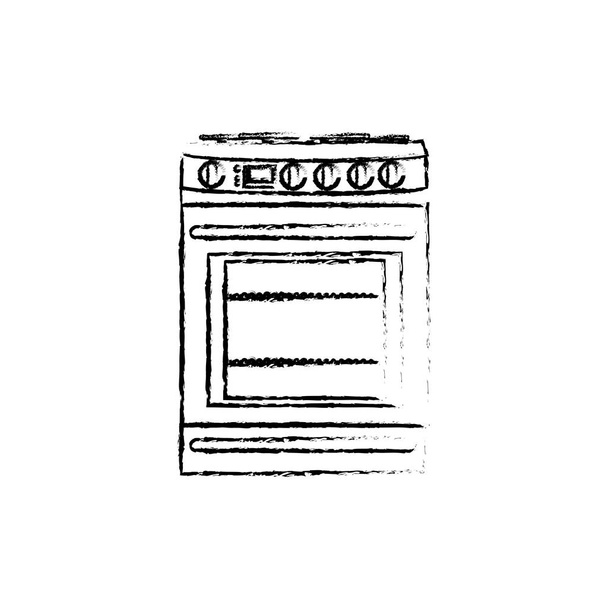 Fogão de cozinha aparelho
 - Vetor, Imagem