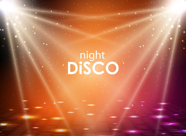 Disco abstract background. Disco ball texture. Spot light rays - Vector, afbeelding