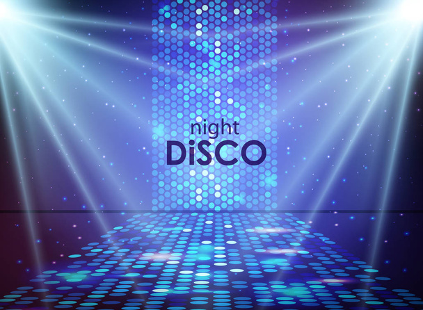 Disco abstract background. Disco ball texture. Spot light rays - Вектор,изображение