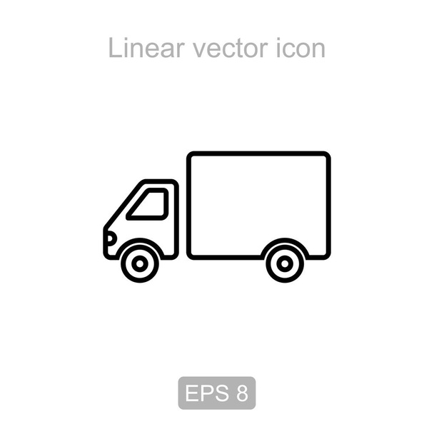 Camion. icône vectorielle linéaire
. - Vecteur, image