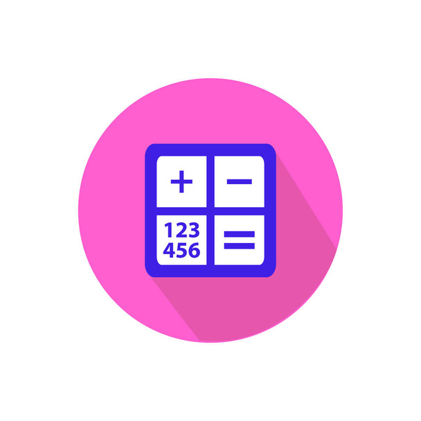 calculator. on a white in a bright circlesign, logos, website, social media, mobile applications - ベクター画像