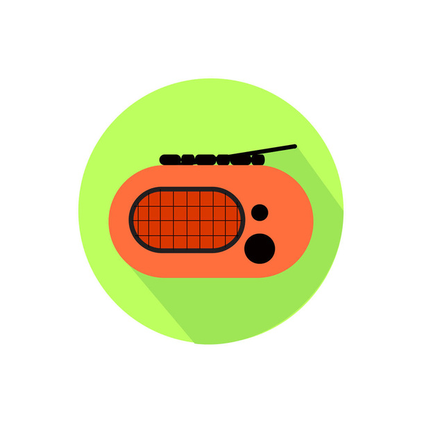 radio. on a white background in a bright circle - Vecteur, image