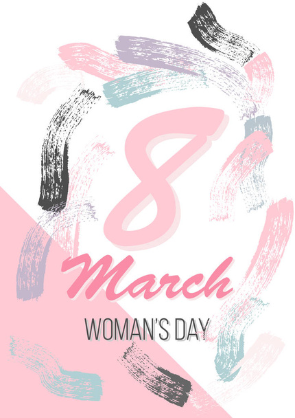 8 marzo Buona festa delle donne biglietto di auguri. Illustrazione vettoriale EPS10
 - Vettoriali, immagini