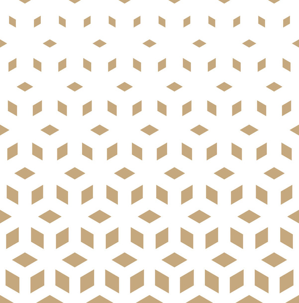 abstrakte heilige Geometrie goldenes Gitter halbtonige Würfelmuster - Vektor, Bild