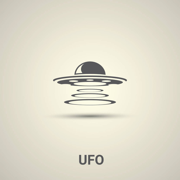 Ufo flying saucer vector icon - Vetor, Imagem