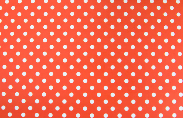 image of red fabric with white polka dots - Фото, изображение