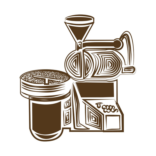 coffee roaster icon - Vector, Image