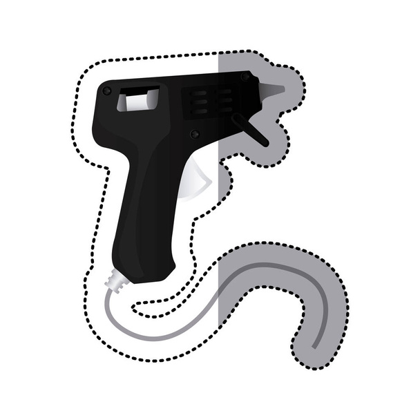matrica elektromos ragasztó pisztoly ikon eszköz - Vektor, kép