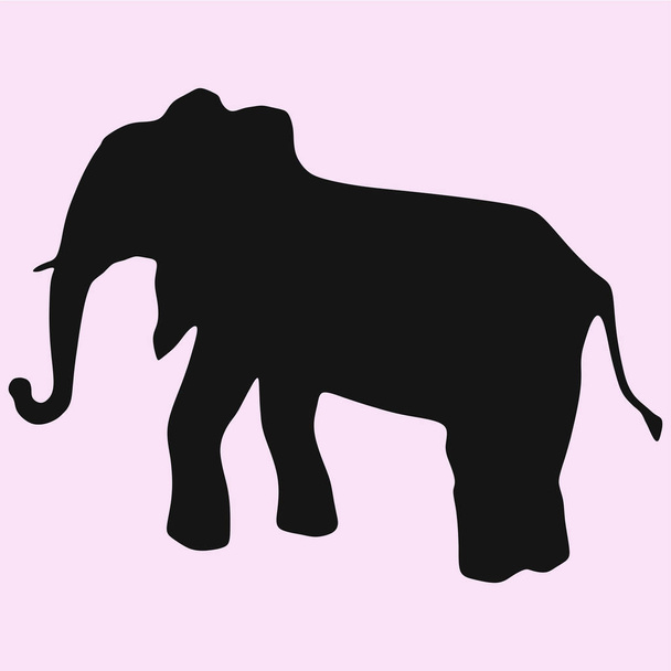 Sloní vektorové siluetu  - Vektor, obrázek